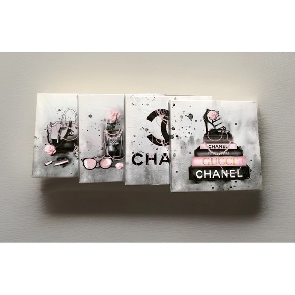 Other - Luxury Themed Wall Art Decor - Black, White, Pink